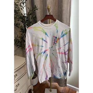 Disneyland Resort Spirit Jersey XS Neon Tie Dye Glitter Long Sleeve Disney Parks
